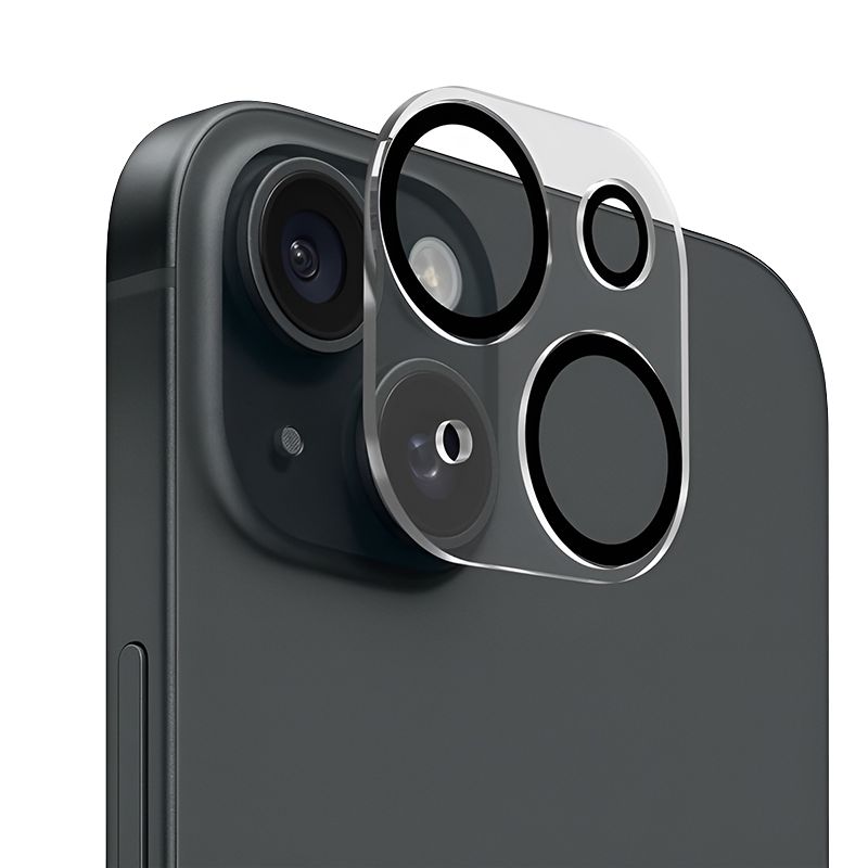 Folie pentru iPhone 14 / iPhone 14 Plus - Lito S+ Camera Glass Protector - Black/Transparent
