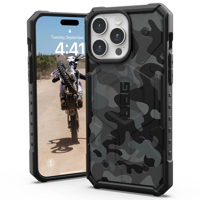 Husa pentru iPhone 15 Pro - UAG Pathfinder SE MagSafe - Midnight Camo