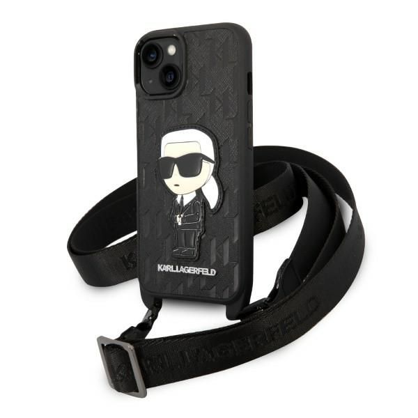 Husa iPhone 14 Plus - Karl Lagerfeld Hardcase Monogram (KLHCP14MSTKMK) - Ikonik Patch