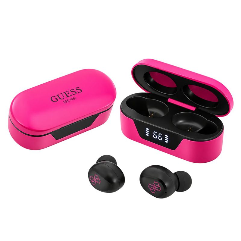 Casti In-ear, Bluetooth 5.0, TWS, IPX4 - Guess (GUTWST31EM) - Magenta