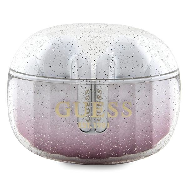 Casti True Wireless, Bluetooth 5.3, IPX4, Type-C - Guess (GUTWSHDGKEEP) - Glitter Pink Gradient