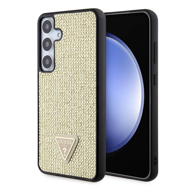 Husa pentru Samsung Galaxy S24 Plus - Guess Rhinestone Triangle (GUHCS24MHDGPPD) - Gold