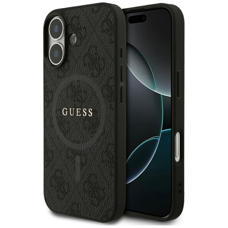 Husa pentru iPhone 17 - Guess 4G Ring Classic Logo MagSafe (GUHMP17SG4GFRK) - Black