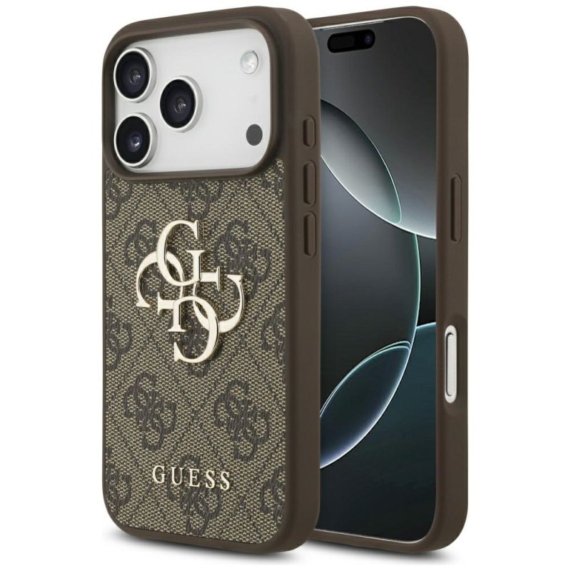 Husa pentru iPhone 17 Pro - Guess Hardcase 4G Big Logo (GUHCP17L4GMGBR) - Brown
