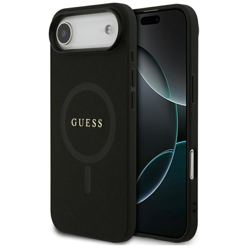 Husa pentru iPhone 17 Air - Guess Saffiano MagSafe (GUHMP17MPSAHMCK) - Black