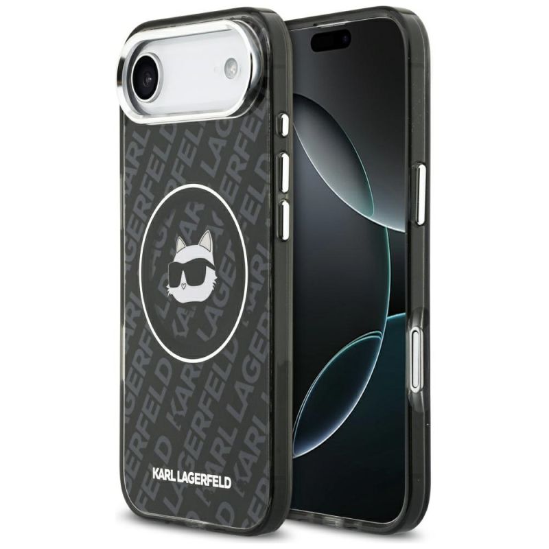 Husa pentru iPhone 17 Air - Karl Lagerfeld IML Choupette Head Logo MagSafe (KLHMP17MHMKBCHOK) - Black