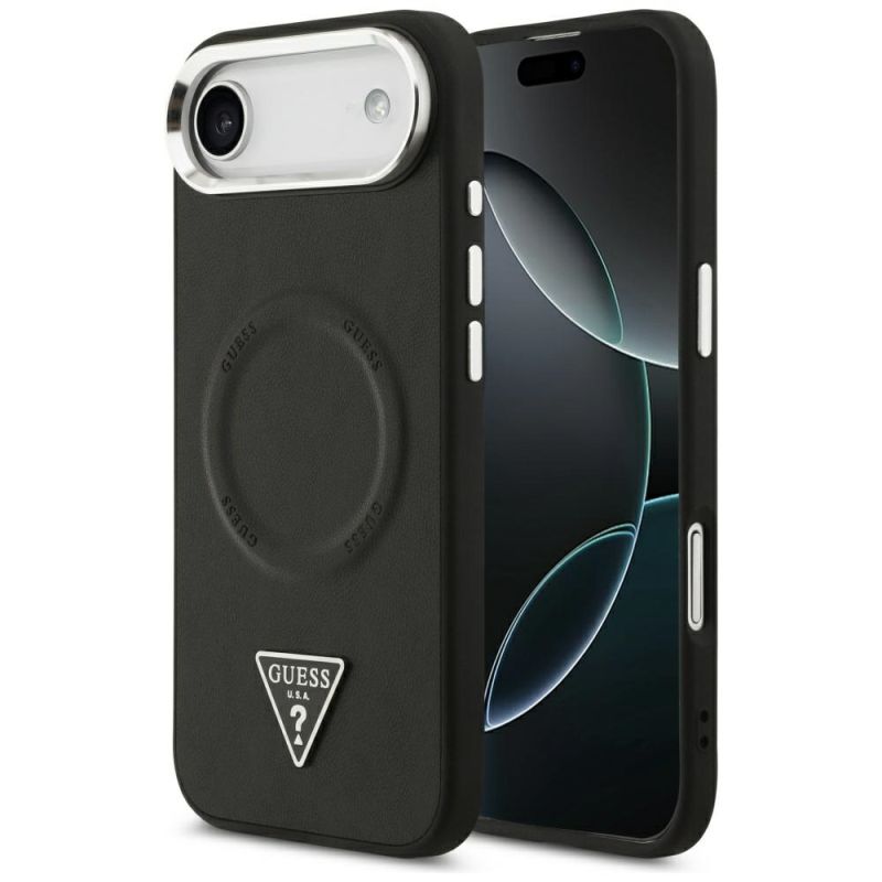 Husa pentru iPhone 17 Air - Guess Hardcase Triangle Logo MagSafe (GUHMP17MPSDTSCMK) - Black