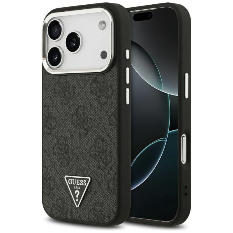 Husa pentru iPhone 17 Pro - Guess Hardcase 4G Triangle Logo MagSafe (GUHMP17LP4TSRCMK) - Black