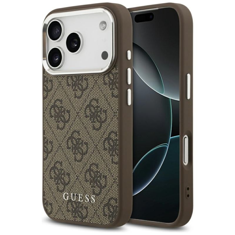 Husa pentru iPhone 17 Pro Max - Guess Hardcase 4G Classic Logo MagSafe (GUHMP17XP4GSSMCW) - Brown