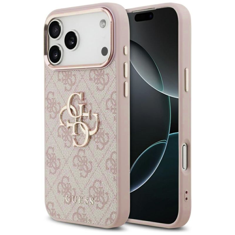 Husa pentru iPhone 17 Pro - Guess Hardcase Big 4G Classic Logo (GUHCP17L4GMGCPI) - Pink
