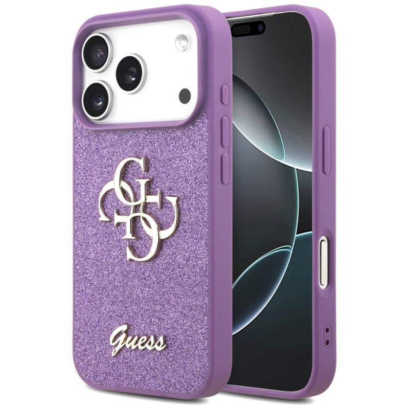 Husa pentru iPhone 17 Pro - Guess Fixed Glitter Big 4G (GUHCP17LHG4SGL) - Lilac