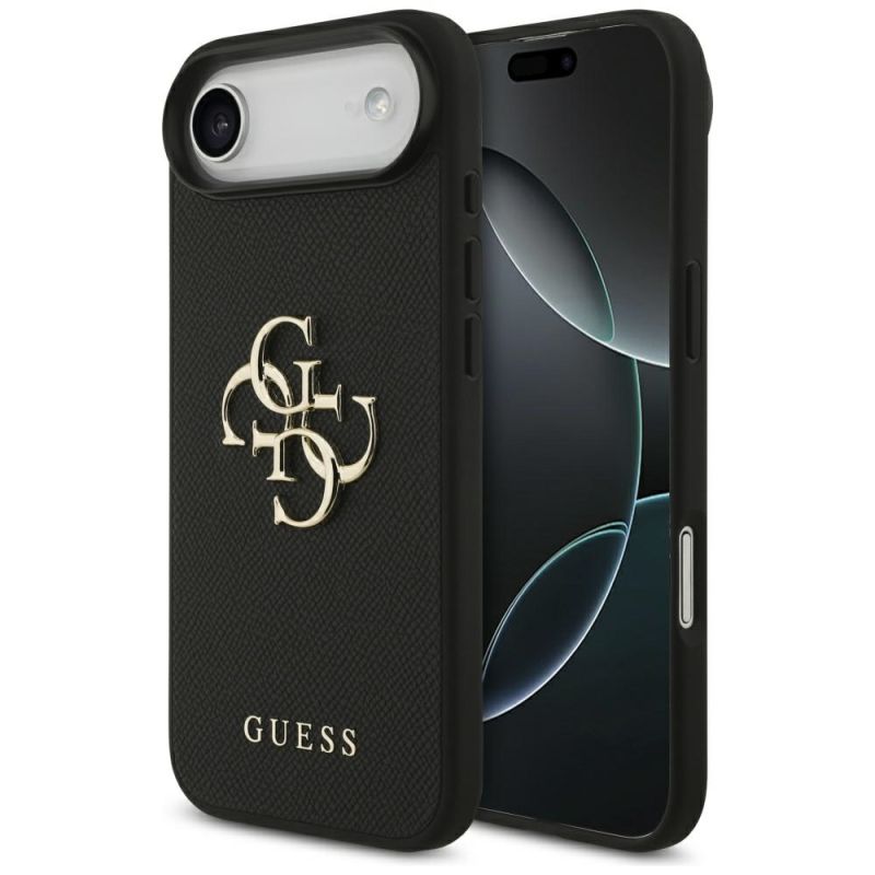 Husa pentru iPhone 17 Air - Guess Hardcase 4G Grained Big and Classic Logo (GUHCP17MPGT4MBK) - Black