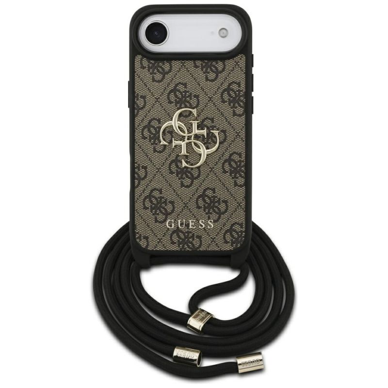 Husa pentru iPhone 17 Air - Guess Crossbody Cord 4G Big Logo (GUHCP17MP4GMGCRW) - Brown