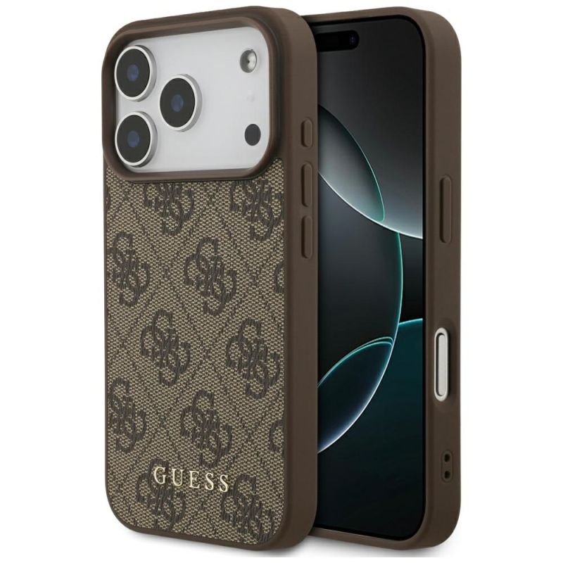 Husa pentru iPhone 17 Pro - Guess Hardcase 4G Classic (GUHCP17LG4GFBR) - Brown