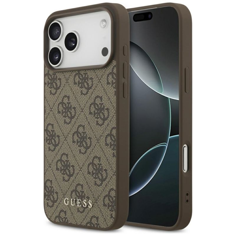 Husa pentru iPhone 17 Pro Max - Guess Hardcase 4G Classic (GUHCP17XG4GFBR) - Brown