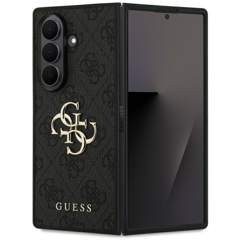 Husa pentru Samsung Galaxy Z Fold7 - Guess Leather 4G Metal Logo (GUHCZFD74GMGGR) - Black