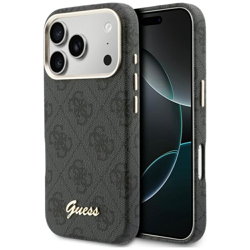 Husa pentru iPhone 17 Pro - Guess 4GScript MagSafe (GUHMP17L5P4FWMSK) - Black