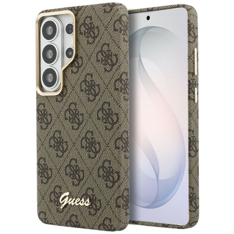Husa pentru Samsung Galaxy S26 Ultra - Guess 4G Script MagSafe (GUHMS26L5P4FWMSW) - Brown