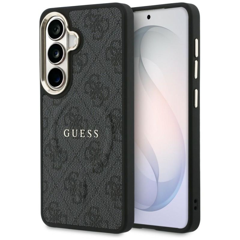 Husa pentru Samsung Galaxy S26 - Guess 4G Embossed Ring MagSafe (GUHMS26SP4MSEGCK) - Black