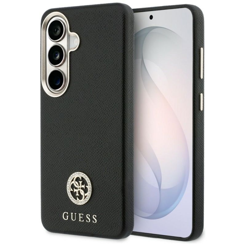 Husa pentru Samsung Galaxy S26 - Guess Rhinestone Round Logo MagSafe (GUHMS26SPGCRMDEK) - Black