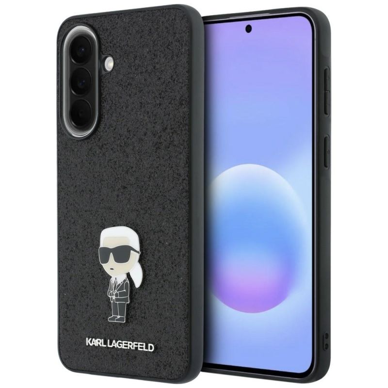 Husa pentru Samsung Galaxy A57 5G - Karl Lagerfeld Hardcase Glitter (KLHCSA57GKNPSK) - Fixed Ikonik Logo