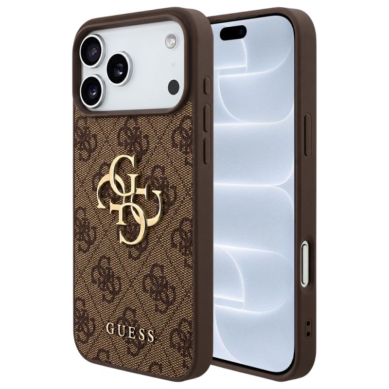 Husa pentru iPhone 18 Pro / iPhone 17 Pro - Guess Hardcase 4G Big Logo (GUHCP18L4GMGBR) - Brown