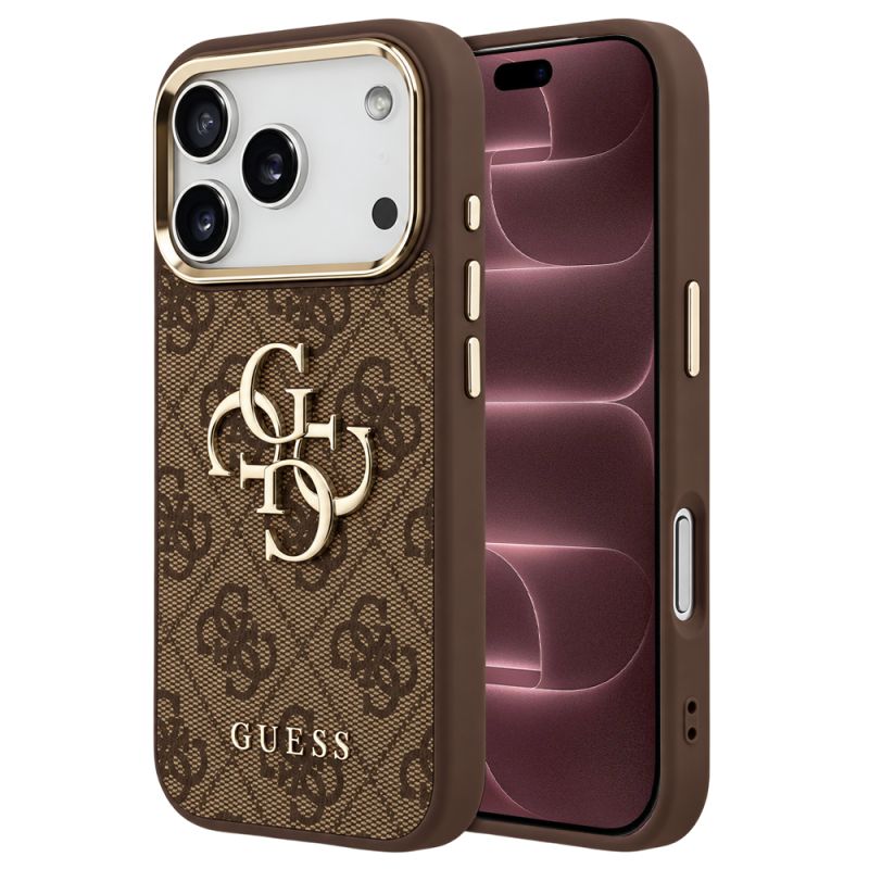 Husa pentru iPhone 18 Pro Max / iPhone 17 Pro Max - Guess Hardcase 4G Big Classic Logo (GUHCP18X4GMGCBR) - Brown