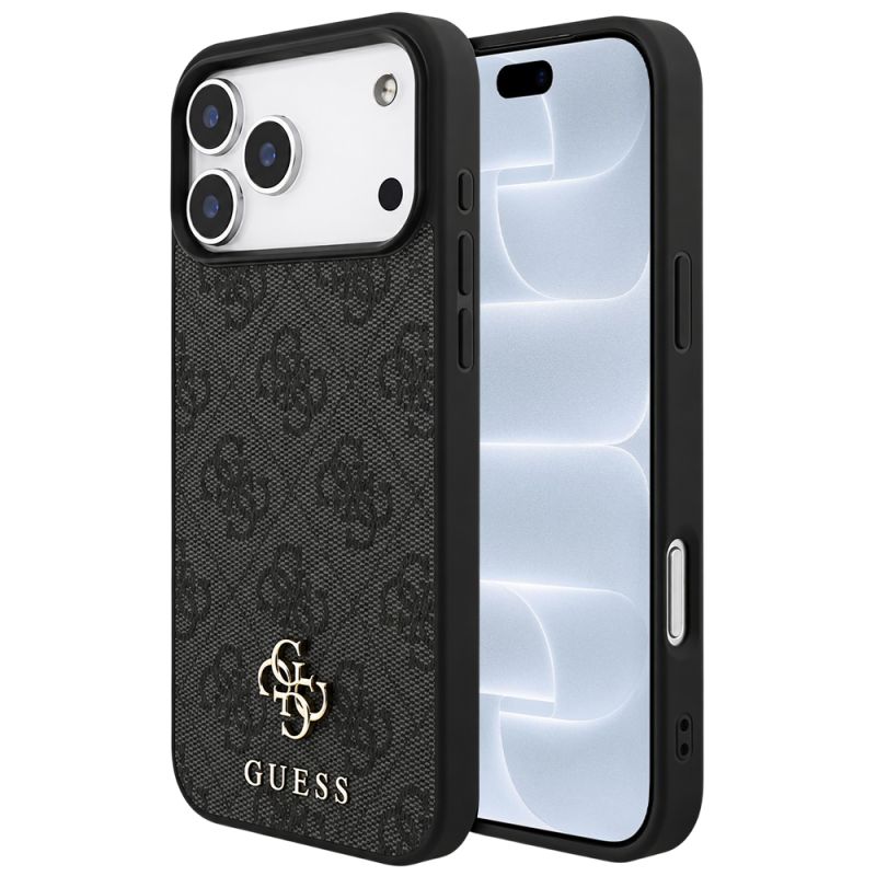 Husa pentru iPhone 18 Pro / iPhone 17 Pro - Guess 4G Small and Classic Logo MagSafe (GUHMP18LP4SM4MK) - Black