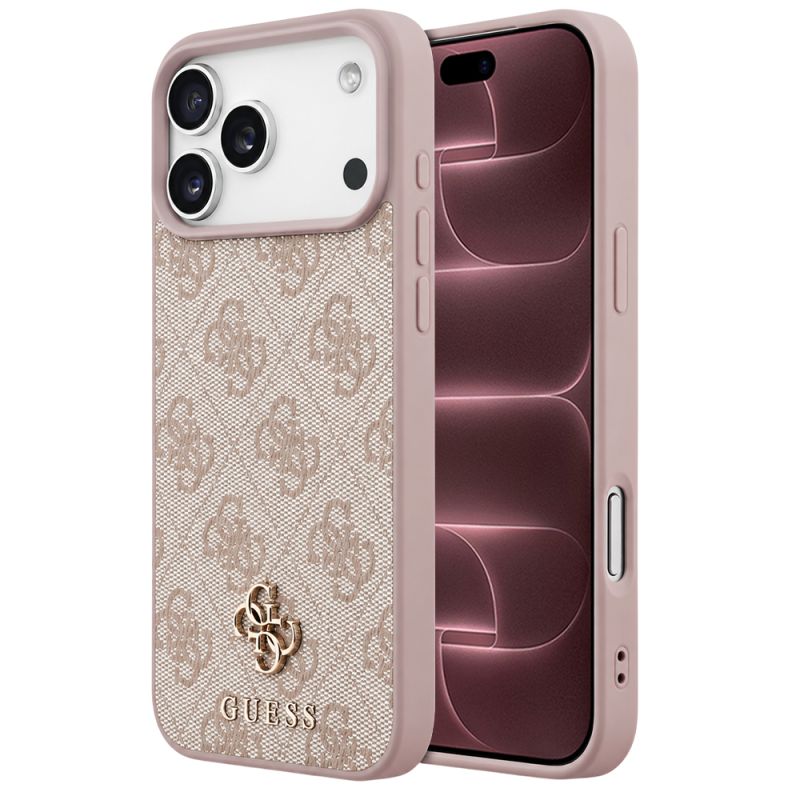 Husa pentru iPhone 18 Pro Max / iPhone 17 Pro Max - Guess Hardcase 4G Small & Classic MagSafe (GUHMP18XP4SM4MP) - Pink