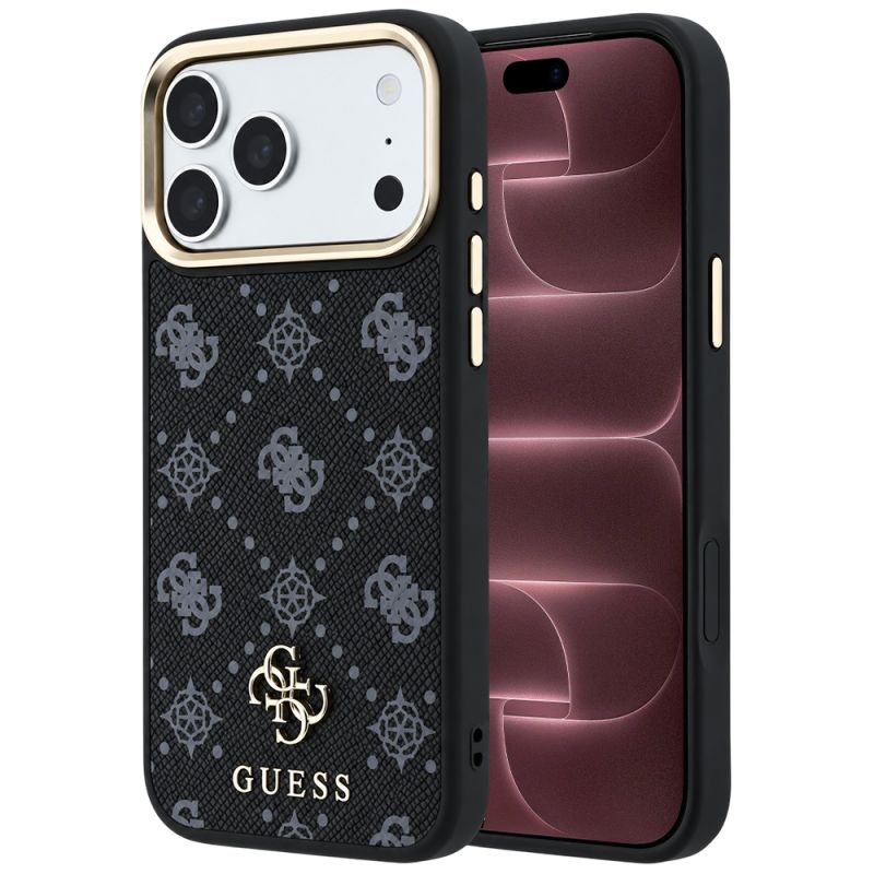 Husa pentru iPhone 18 Pro Max / iPhone 17 Pro Max - Guess Peony 4G Small Logo MagSafe (GUHMP18X6PGS4NPK) - Black