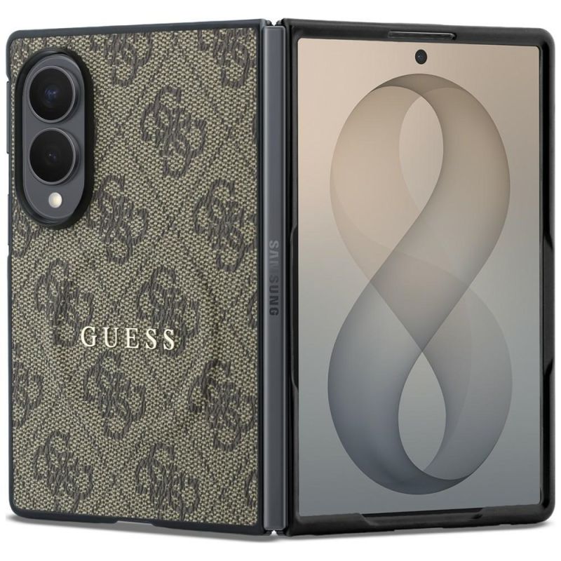 Husa pentru Samsung Galaxy Z Fold8 - Guess 4G Leather Classic MagSafe (GUHMZFW8P4MSEGCW) - Brown
