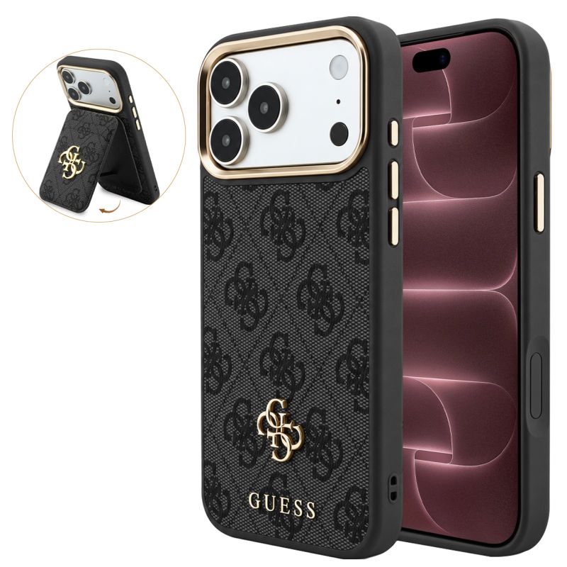 Husa pentru iPhone 18 Pro Max / iPhone 17 Pro Max - Guess Hardcase 4G Cardslot MagSafe (GUBPHCP18XP4SM44CK) - Black