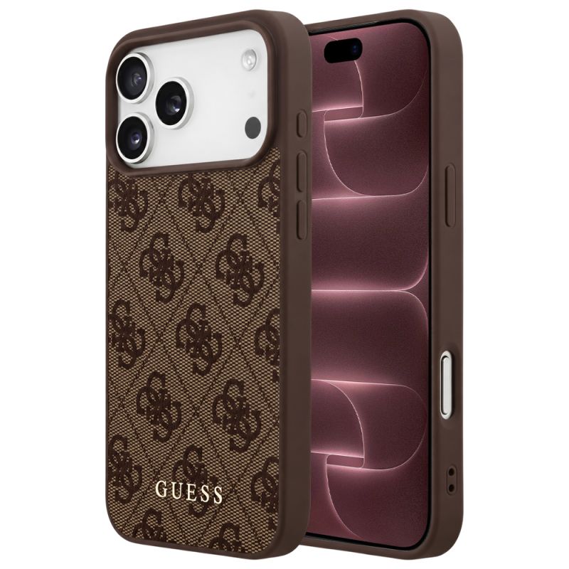 Husa pentru iPhone 18 Pro Max / iPhone 17 Pro Max - Guess Hardcase 4G Classic Logo (GUHCP18XG4GFBR) - Brown