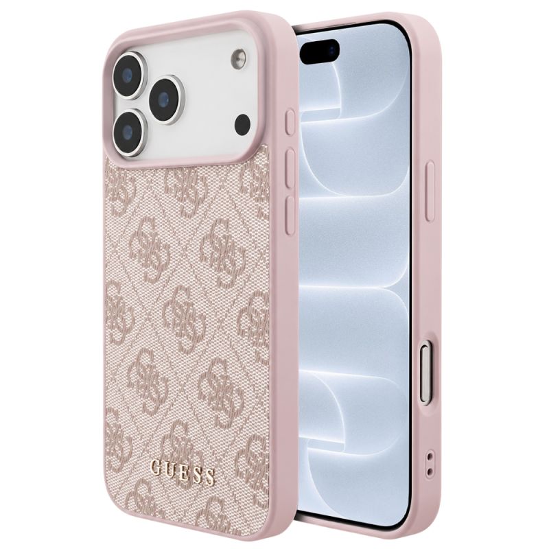 Husa pentru iPhone 18 Pro / iPhone 17 Pro - Guess Hardcase 4G Classic Logo (GUHCP18LG4GFPI) - Pink
