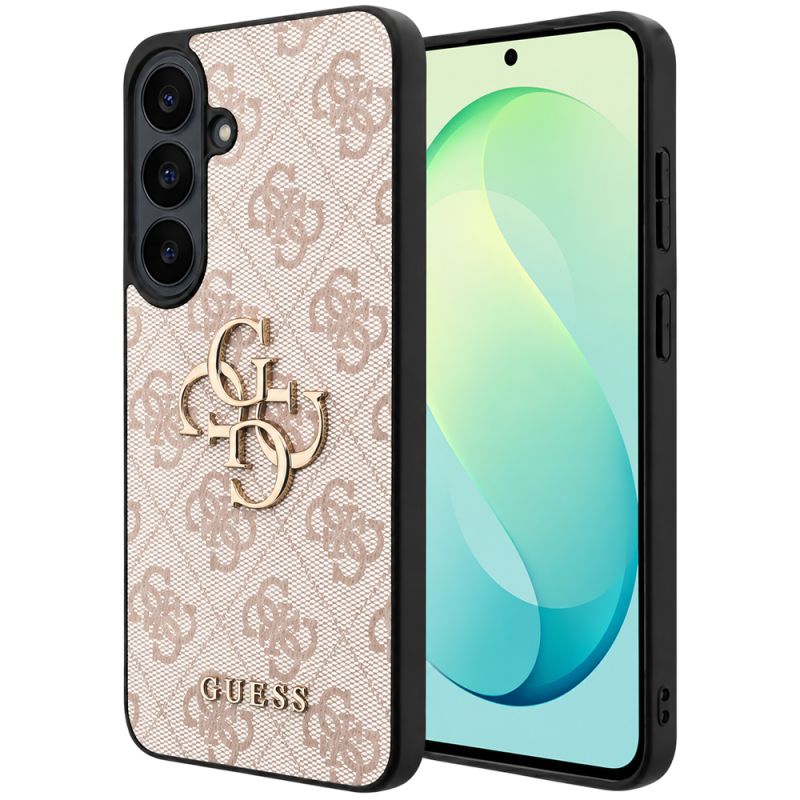 Husa pentru Samsung Galaxy S26 FE - Guess Leather 4G Metal Logo (GUHCS26FE4GMGPI) - Pink