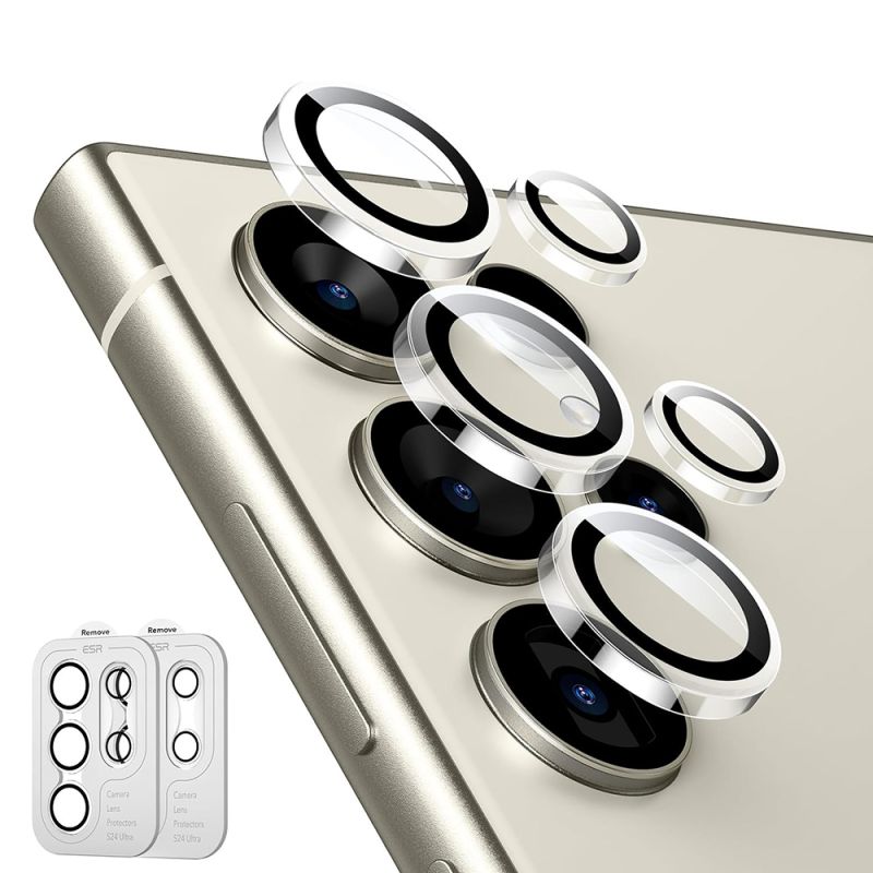 Folie Camera pentru Samsung Galaxy S24 Ultra (set 2) - ESR Lens Protector Tempered Glass - Clear