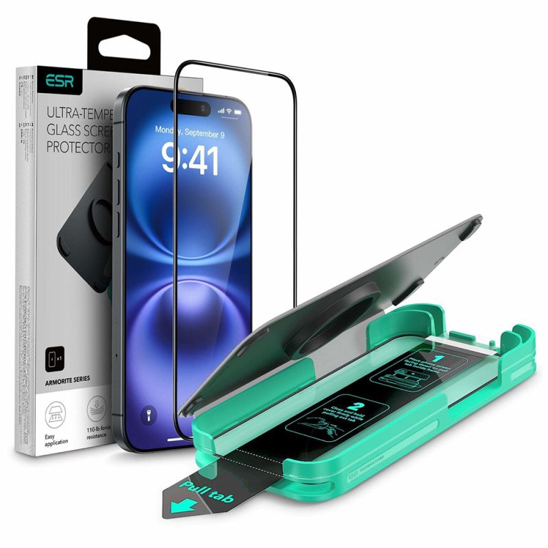 Folie pentru iPhone 16 Pro Max - ESR Armorite Screen Protector - Black