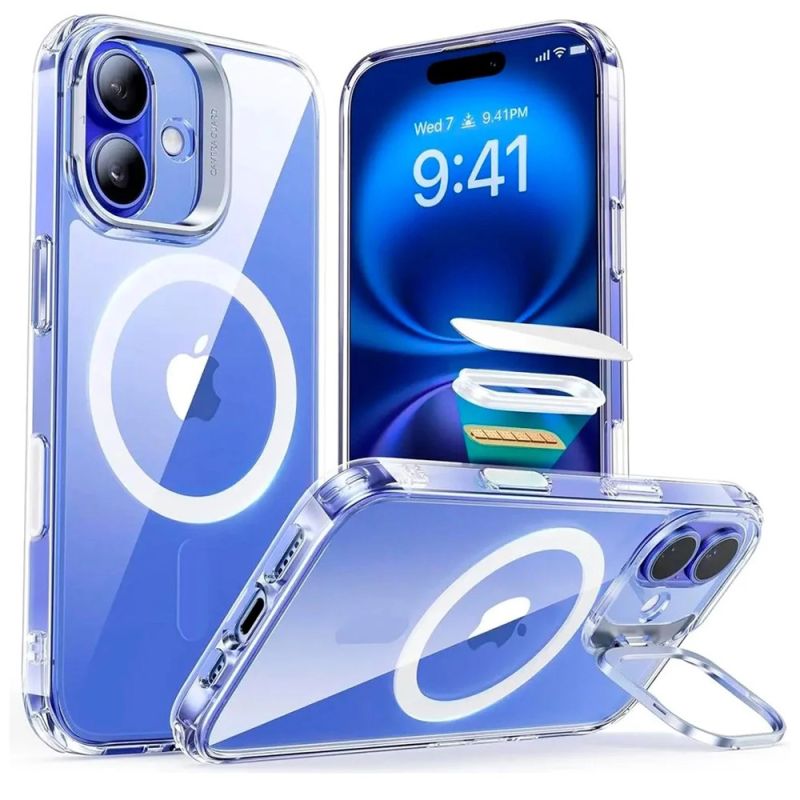 Husa pentru iPhone 16 - ESR Classic Hybrid HaloLock Kickstand - Clear