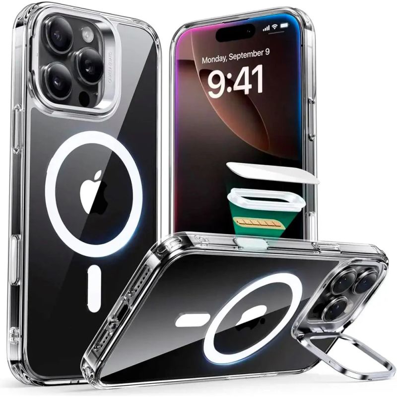 Husa pentru iPhone 16 Pro Max - ESR Classic Hybrid HaloLock Kickstand - Clear