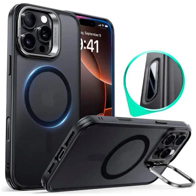 Husa pentru iPhone 16 Pro Max - ESR Classic Hybrid HaloLock Kickstand - Frosted Black