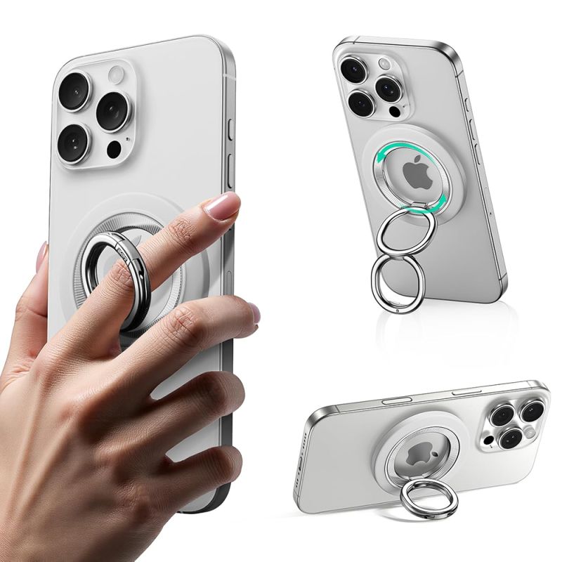 Suport Magnetic pentru Telefon, Ultra Thin, Rotativ - ESR Phone Grip Stand HaloLock (2K6180261) - White