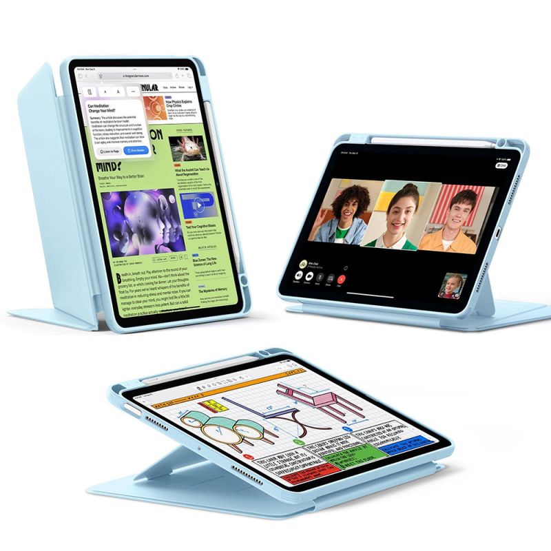 Husa pentru iPad Air 4 (2020) / Air 5 (2022) / Air 11 (2024 / 2025 / 2026) - ESR Flip Hybrid (with Pencil Holder) - Sky Blue