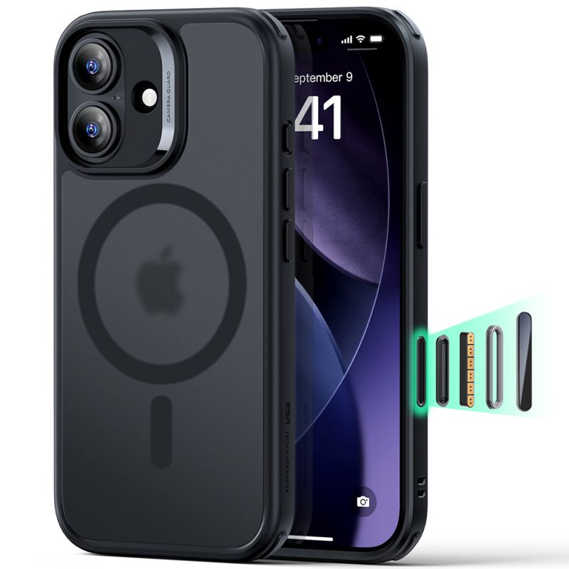 Husa pentru iPhone 17 - ESR Classic Hybrid HaloLock - Frosted Black