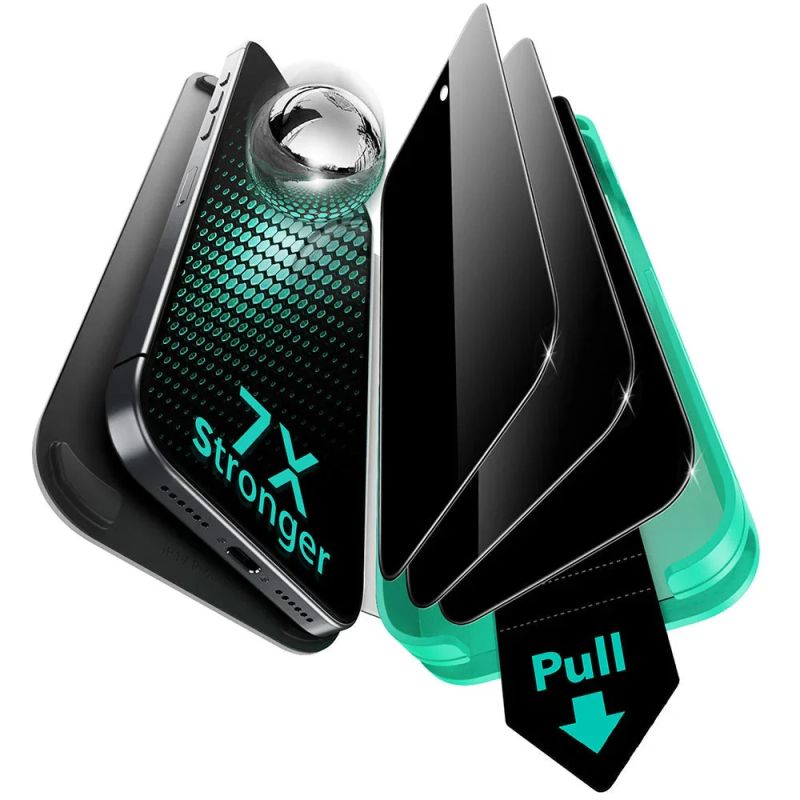 Folie pentru iPhone 17 Pro Max (set 3) - ESR Privacy Armorite Screen Protector UltraFit - Black