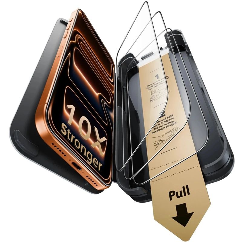 Folie pentru iPhone 17 Pro Max (set 3) - ESR Corning Gorilla Glass UltraFit™ - Black