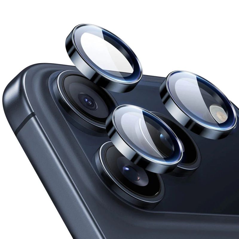 Folie Camera pentru iPhone 14 Pro/14 Pro Max/15 Pro/15 Pro Max/16 Pro/16 Pro Max/17 Pro/17 Pro Max - ESR Armorite Camera Lens Protectors - Blue
