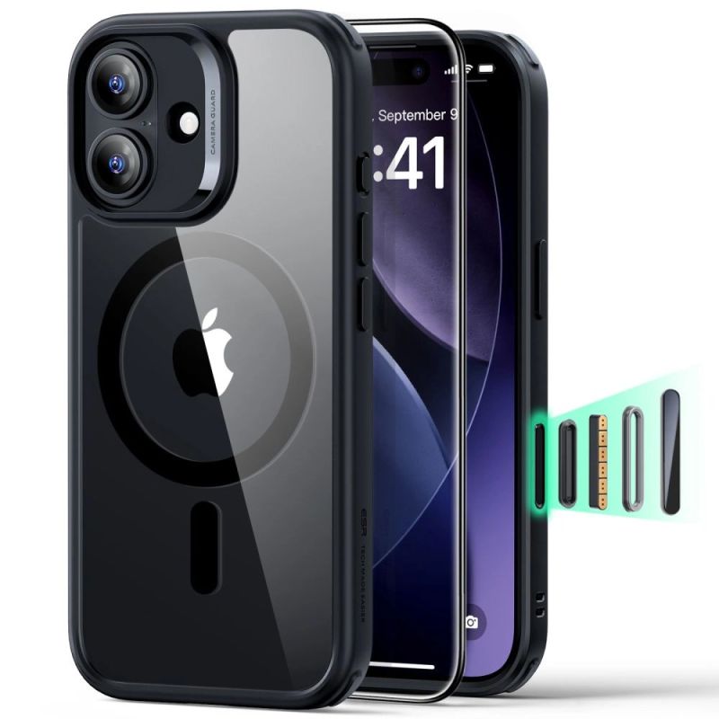 Husa pentru iPhone 17 + Folie - ESR Classic Hybrid HaloLock - Clear Black