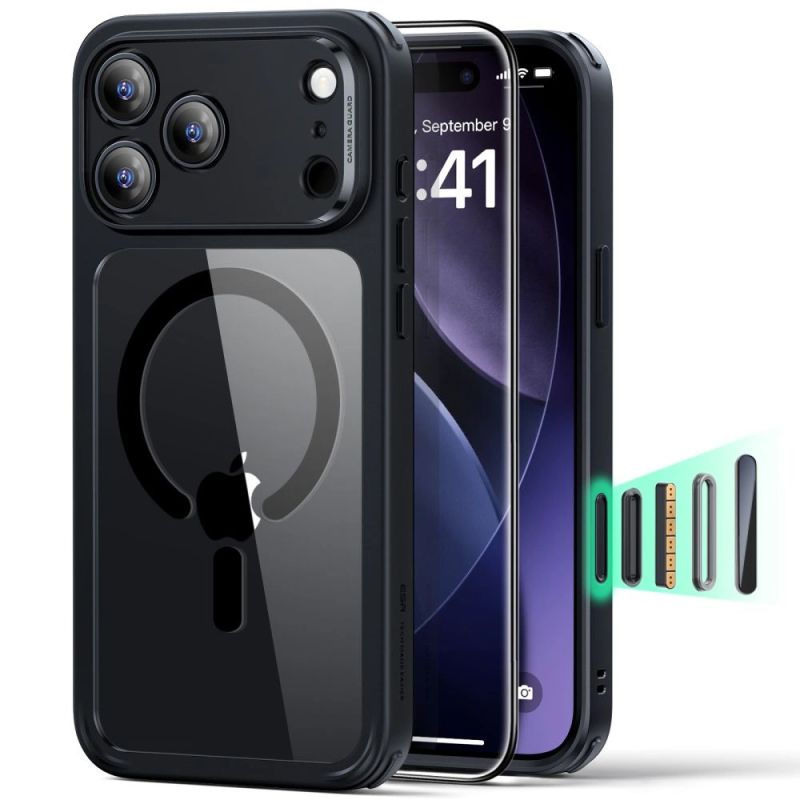 Husa pentru iPhone 17 Pro Max + Folie - ESR Classic Hybrid HaloLock - Clear Black