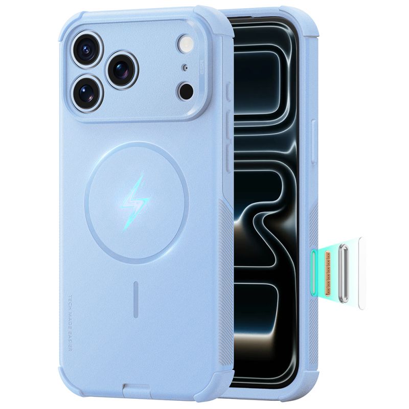 Husa pentru iPhone 18 Pro Max / iPhone 17 Pro Max - ESR Cyber Halolock - Light Blue