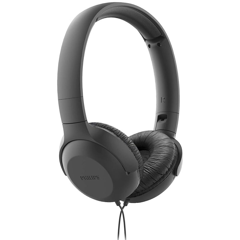 Casti cu Fir Jack 3.5mm si Microfon, 1.2m - Philips (UH201BK/00) - Black